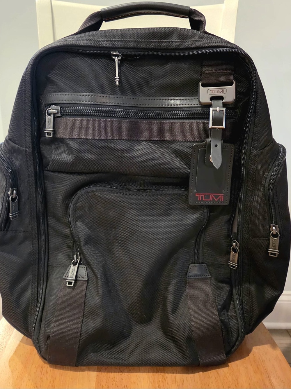 Tumi Black Men's Commuter Backpack with Front Organization